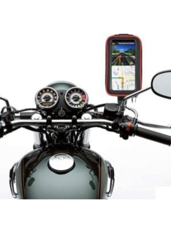 Waterproof motorcycle mobile phone holder that rotates 360 degrees for screen control - Image 1