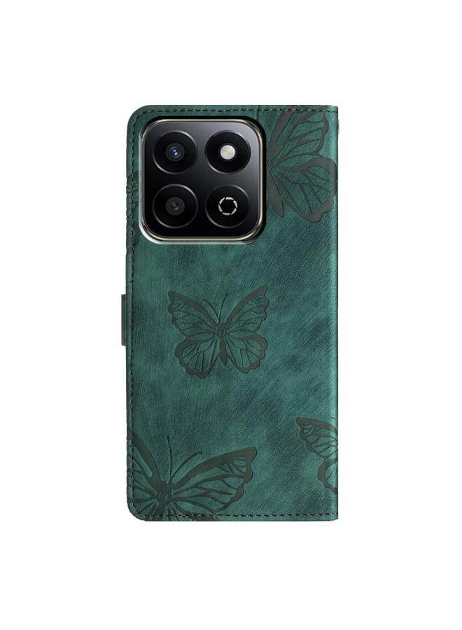 S-TOP Case For Honor X7C 4G / 200 Smart Skin-feel Embossed Butterfly Leather Phone Case - Image 3