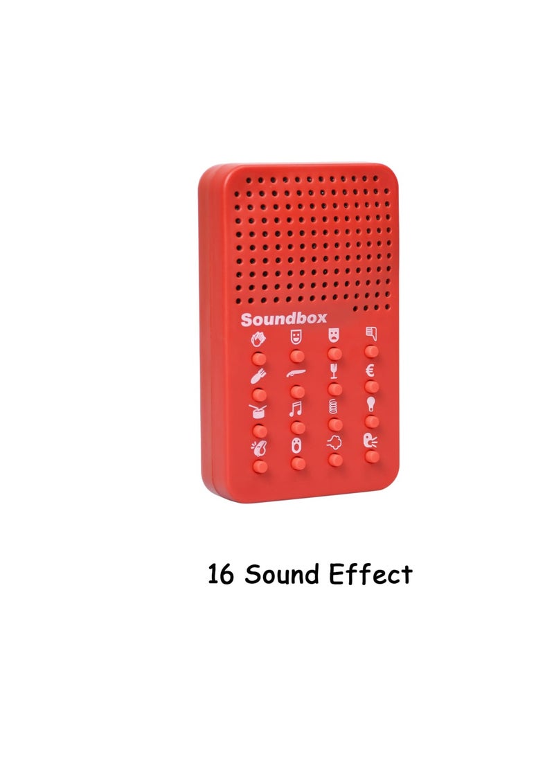 Excefore - Sound Machine with 16 Sound Effects, Portable Electronic Sound Maker, Fart Noise Maker, Prankster Stuff, Funny Game Machine, Prank Items Gift for Kids & Adults, Red - Image 1