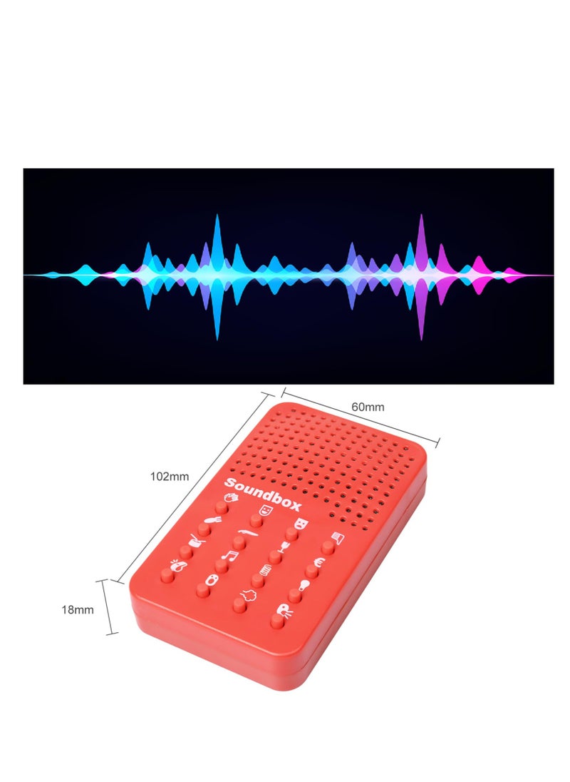 Excefore - Sound Machine with 16 Sound Effects, Portable Electronic Sound Maker, Fart Noise Maker, Prankster Stuff, Funny Game Machine, Prank Items Gift for Kids & Adults, Red - Image 1