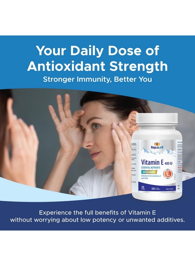 Maplelife Vitamin E 400IU - Natural - 100 softgels  - Image 4