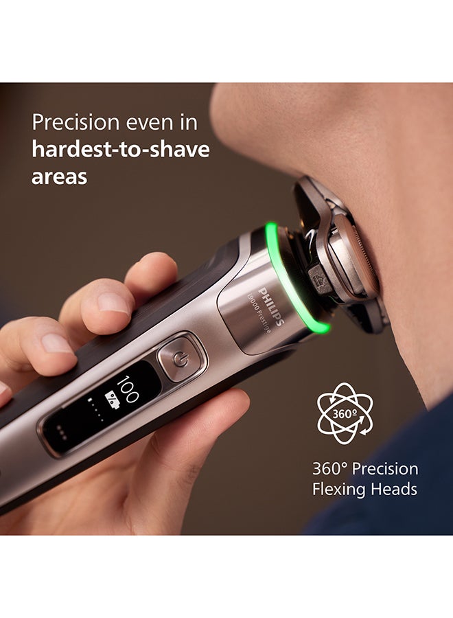 Philips i9000 Prestige Wet & Dry Shaver XP9202/10 | Ultra-close, gentle shave | Flexible heads adapt to contours | Comfort for sensitive skin | Charging stand | 60 min cordless | Travel case - Image 5