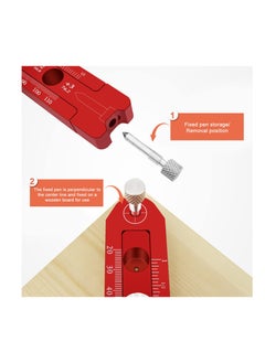 Excefore Woodworking Compass Scriber,WMLBK Marking Compass Metric and Inch Dual-Scale Aluminum Alloy Adjustable Scribing Ruler Adjustable Round Drawing Circle Ruler Marking Gauge for Carpenter - 164mm  - Image 5