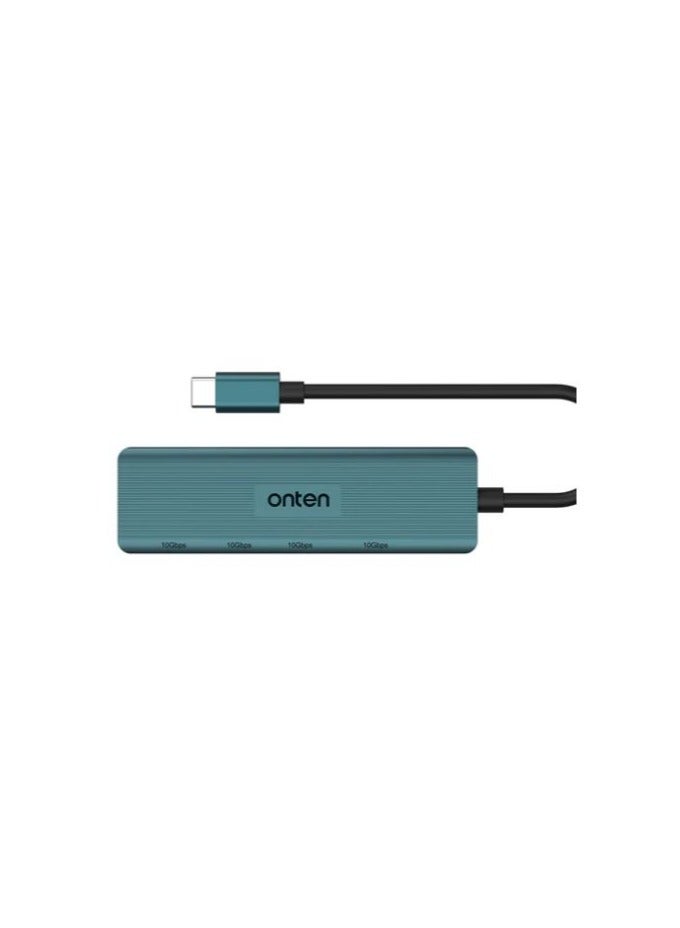 Onten UC622 10Gbps USB-C / Type-C to 2 x USB + 2 x USB-C / Type-C 4 in 1 HUB Docking Station (Green) - Image 1