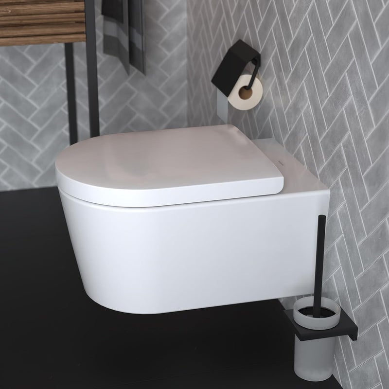هانسجروهي hansgrohe AddStoris حامل فرشاة المرحاض مثبت على الحائط، أسود مطفي، 41752670 - Image 2