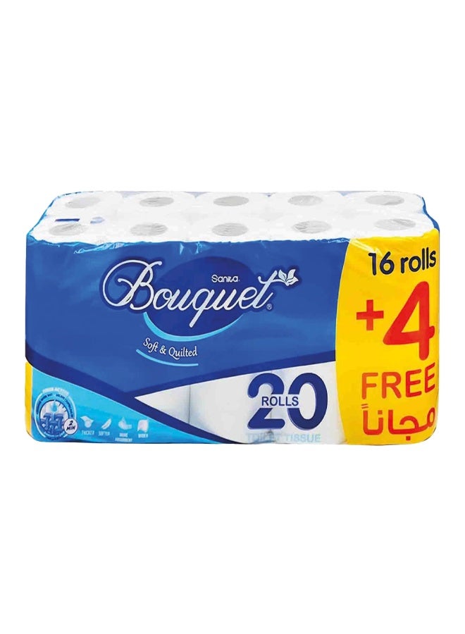 Bouquet Toilet Tissue, 16 + 4 Rolls
