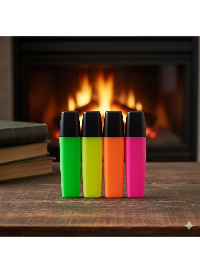 أقلام فسفورية 4 ألوان – إبداع لا محدود للطلاب والفنانين - Image 3