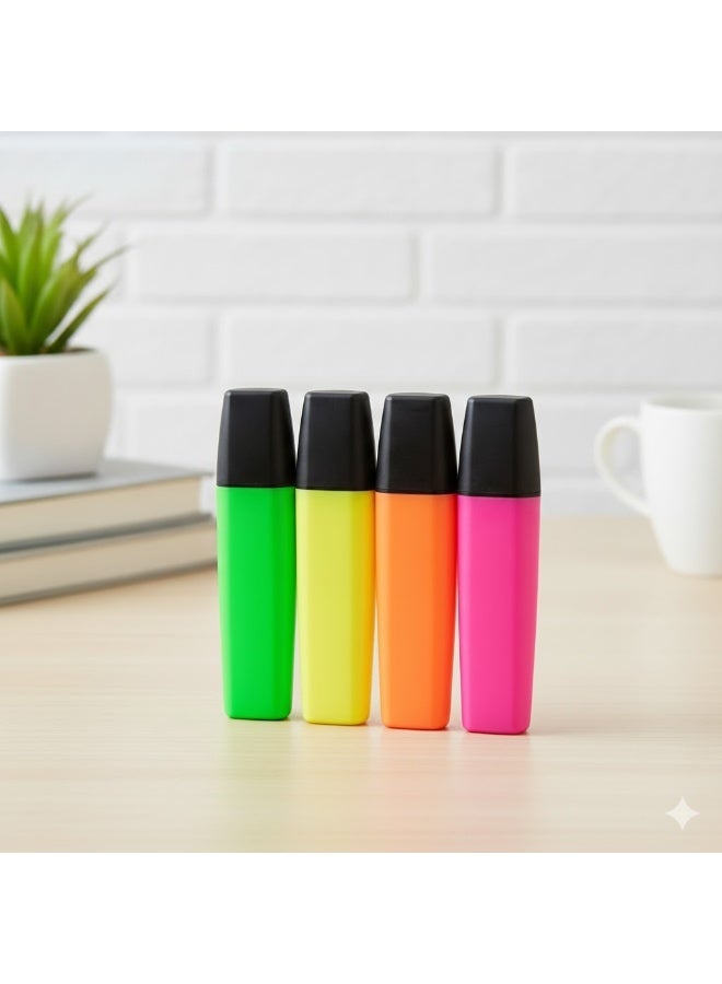 أقلام فسفورية 4 ألوان – إبداع لا محدود للطلاب والفنانين - Image 1