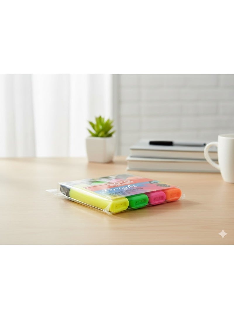 أقلام فسفورية 4 ألوان – إبداع لا محدود للطلاب والفنانين - Image 2