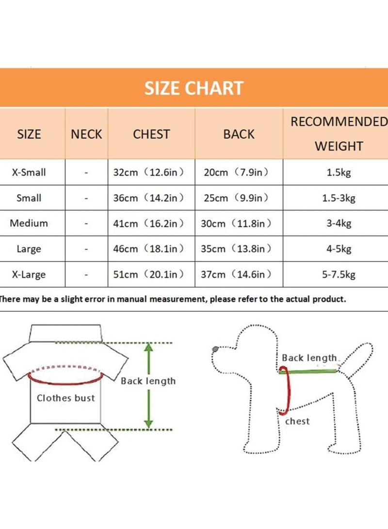 ايه ام سترة بغطاء للرأس للكلاب والقطط، سترة للكلاب الصغيرة، معطف لطيف مزدوج الطبقات من الصوف للكلاب، سترة سميكة دافئة للكلاب في الشتاء للطقس البارد - Image 4