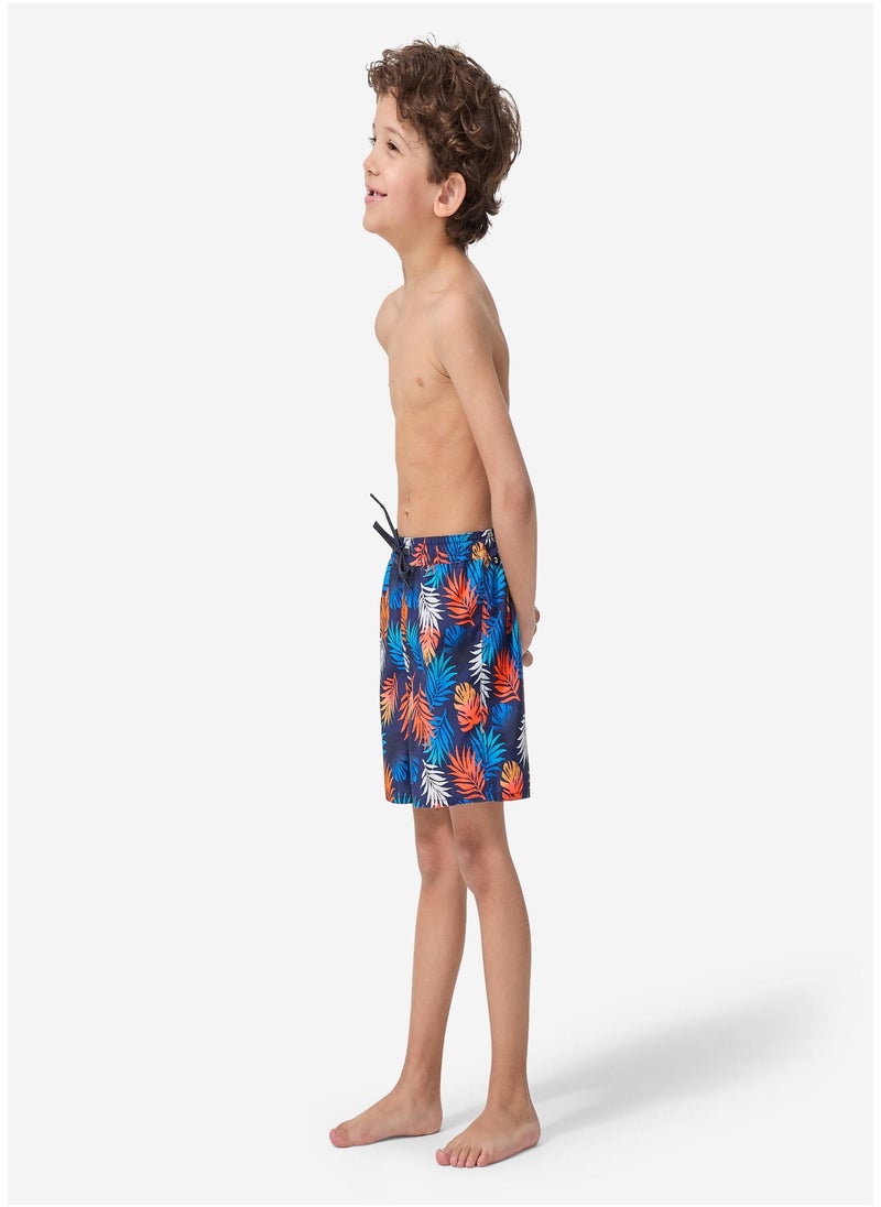 OLAIAN OLAIAN by DECATHLON, Boys’ swim shorts -100 shadow red  - Image 1