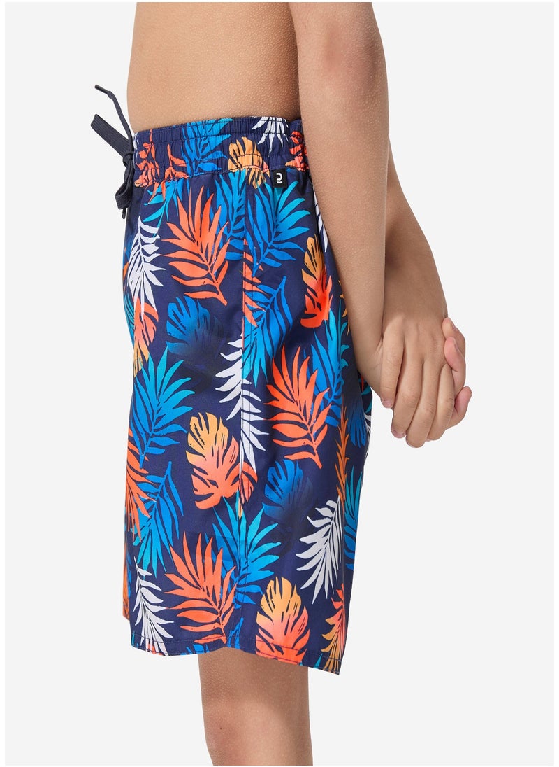 OLAIAN OLAIAN by DECATHLON, Boys’ swim shorts -100 shadow red  - Image 2