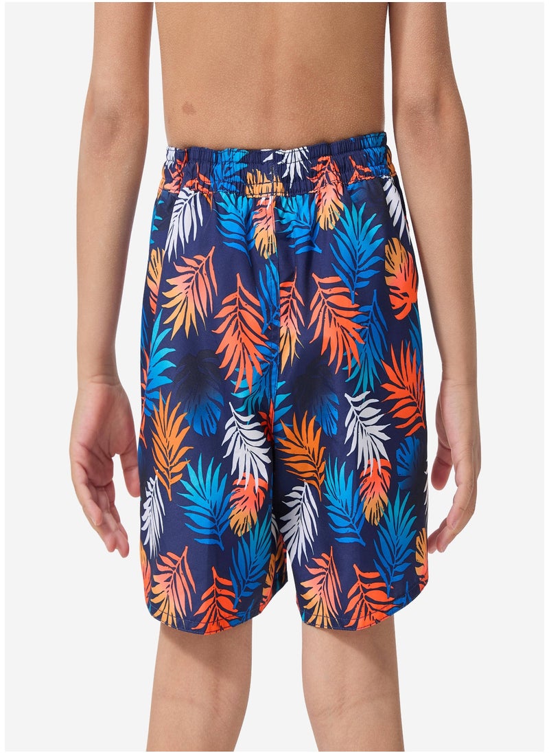 OLAIAN OLAIAN by DECATHLON, Boys’ swim shorts -100 shadow red  - Image 3