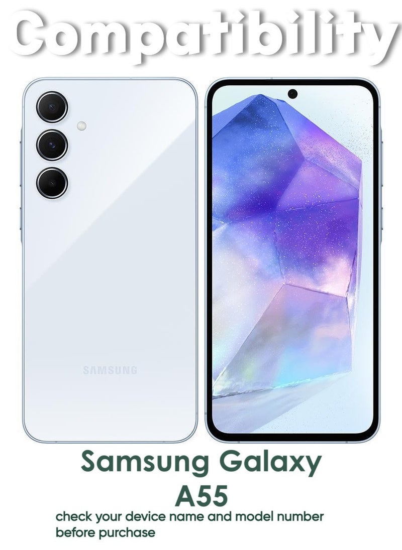 ACLIX 2 Pieces Antistatic ESD Dustproof Premium Quality High Definition Tempered Glass Screen Protector Designed For Samsung Galaxy A55 - Image 3