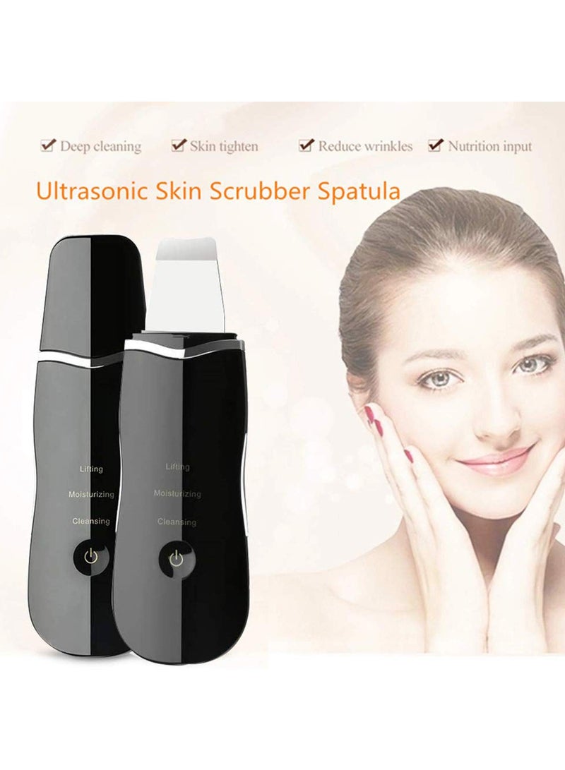 مقشر وجه بالموجات فوق الصوتية ملعقة تنظيف عميق أوساخ الجلد مزيل الرؤوس السوداء تقليل التجاعيد البقع شد الوجه تقشير جهاز تجميل - Image 2