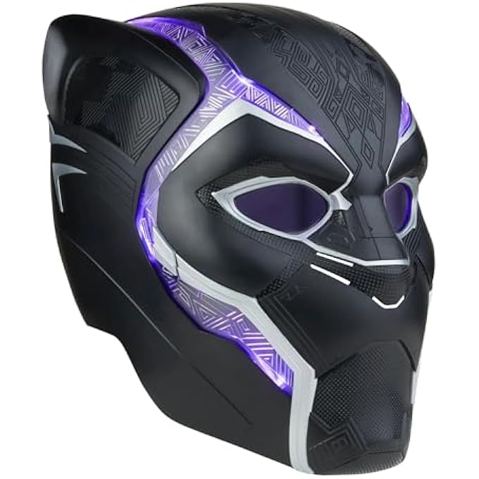 MARVEL LEGENDS BLACK PANTHER PREMIUM ELECTRONIC ROLE PLAY HELMET WITH LIGHT FX AND FLIP UP/FLIP DOWN LENSES, ROLEPLAY ITEM MULTI COLOR - Image 3