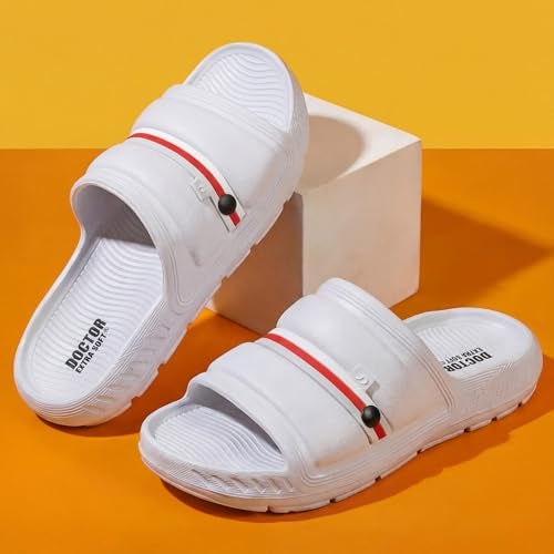 DOCTOR EXTRA SOFT Men's Classic Ultra Soft Sliders/Slippers with Cushion FootBed for Adult | Comfortable & Light Weight | Stylish & Anti-Skid | Waterproof & Everyday Flip Flops for Gents/Boys D-527 - Image 2