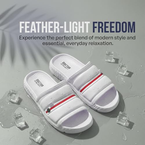DOCTOR EXTRA SOFT Men's Classic Ultra Soft Sliders/Slippers with Cushion FootBed for Adult | Comfortable & Light Weight | Stylish & Anti-Skid | Waterproof & Everyday Flip Flops for Gents/Boys D-527 - Image 3