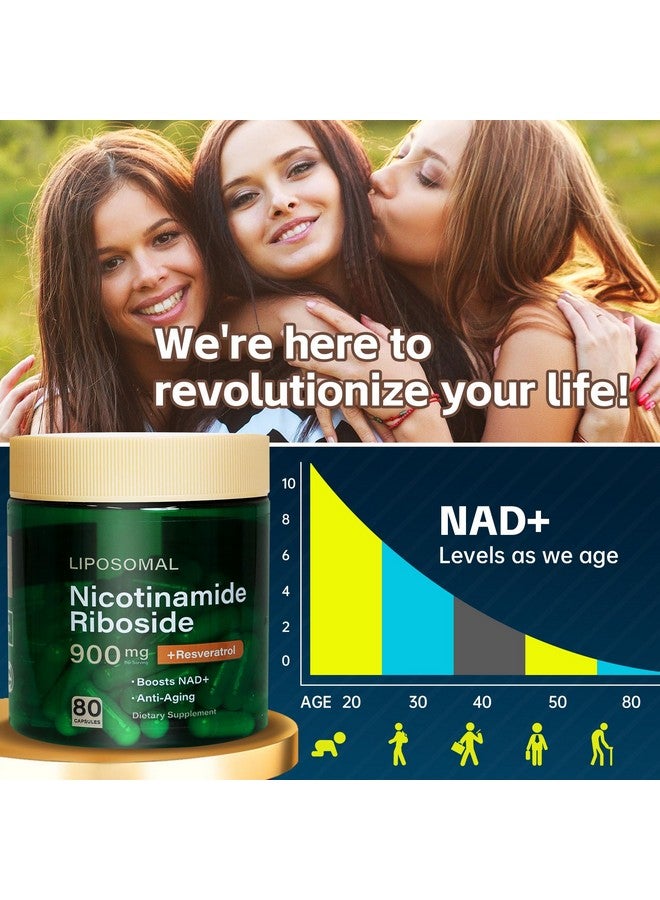 Extra Strength NAD+ Cellular Support Supplement 900mg with Resveratrol, Nicotinamide Riboside (NR) & NMN Alternative - Liposomal Formula for Cellular Energy & Healthy Aging Support Vegan & Non-GMO - Image 2