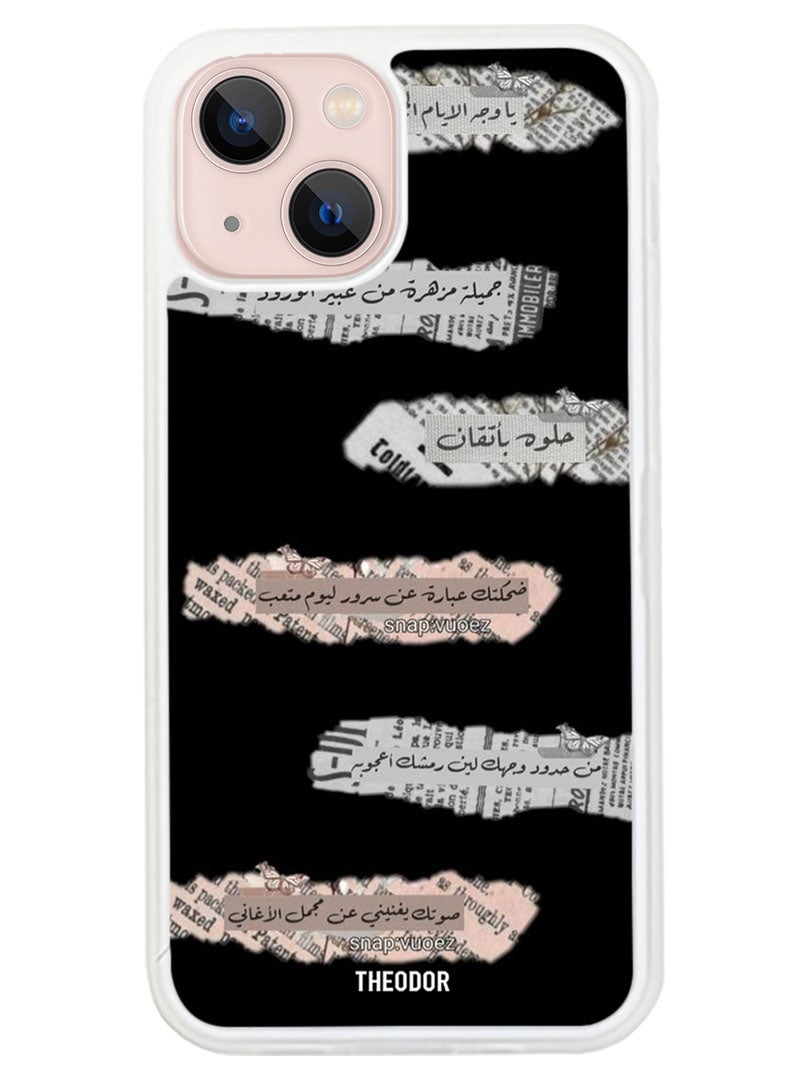 Theodor Protective Case Anti Scratch Shock Proof Cover For APPLE IPHONE 14 Quote 9 (White Bumper) - Image 1