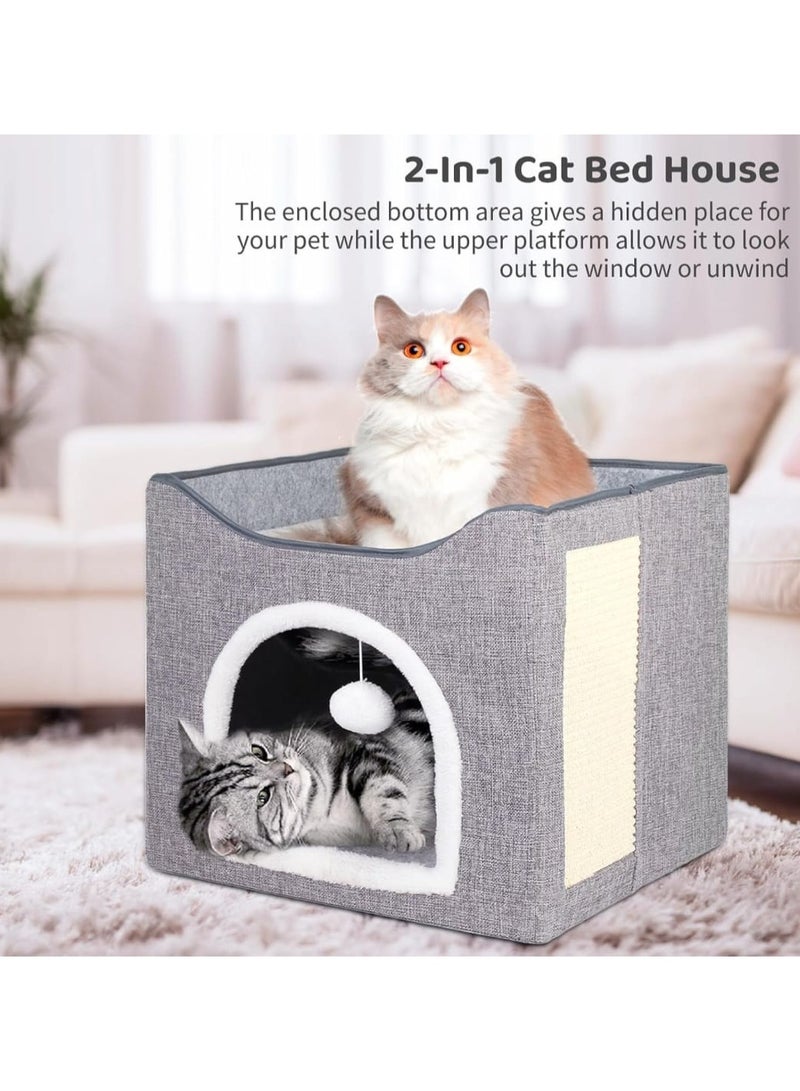 بيت القطط والكلاب الصغيرة 🏠 مزدوج الطبقات - Image 2