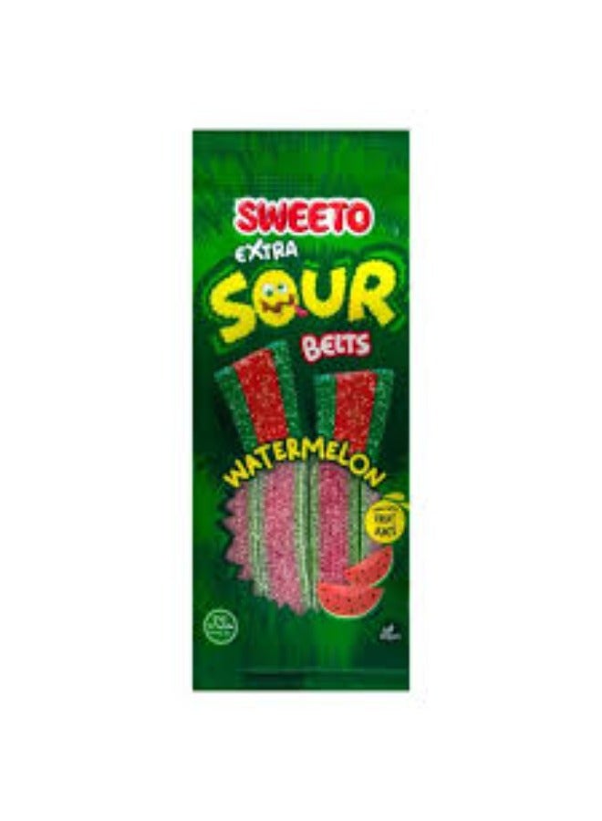 SWEETO Extra Sour Belts Watermelon 75g
