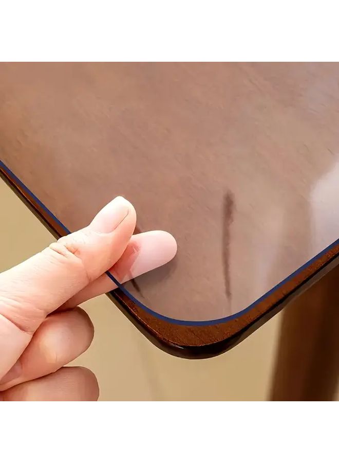 غطاء حماية طاولة من PVC شفاف، سميك بوزن 1 مم، مقاوم للخدش، يُقطّع حسب المقاس، يُستخدم لأسطح المطبخ وغرفة الطعام والمكتب والطاولات الرخامية والبيانو والطاولات المغلفة. سهولة التركيب بدون لاصق، مقاس 43.31 × 102.36 بوصة. - Image 2