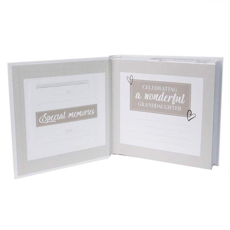 Happy Homewares Happy Homewares Modern White Special Granddaughter Photo Album with Gold Foil Text - Holds 80 4x6 Pictures - Perfect Granddaughter Gift Idea - Image 2