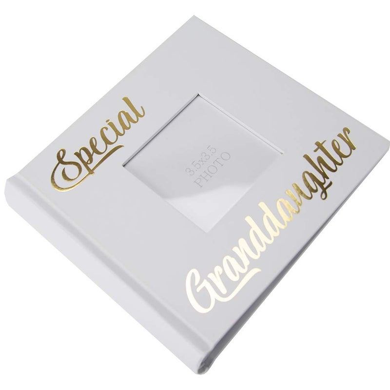 Happy Homewares Happy Homewares Modern White Special Granddaughter Photo Album with Gold Foil Text - Holds 80 4x6 Pictures - Perfect Granddaughter Gift Idea - Image 3