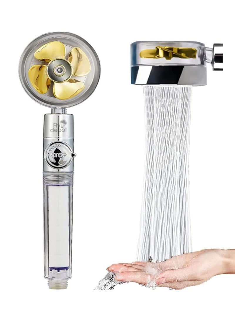 High Pressure Multifunctional Shower Head with 6 Patterns and Water On/Off Switch, Super Powerful Handheld Shower Head Water Saving and Leakproof (Silver)  - Image 1