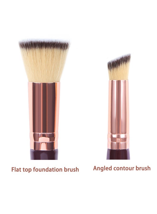 فرشاة أساس مزدوجة ذات طرفين 1 قطعة فرشاة مكياج متعددة الاستخدامات فرشاة أساس للشعر القصير فرشاة مصحح مائلة أدوات تجميل - Image 4