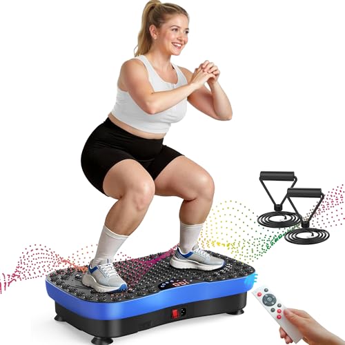 AXV Vibration Plate Fitness Platform Exercise Machine Vibrating Shaking Workout Full Body Shaker Vibrate Stand Shake Board Sport Gym Pad for Weight Loss Fat Burner for Women Men - Image 1