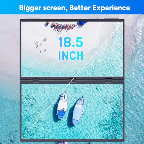 COOLHOOD 18.5 Inch Portable Monitor for Laptop, 1080P FHD 120Hz 125% sRGB USB-C HDMI Travel Monitor for Laptop Mac PC, Portable Screen with Smart Cover, VESA Compatible - Image 2