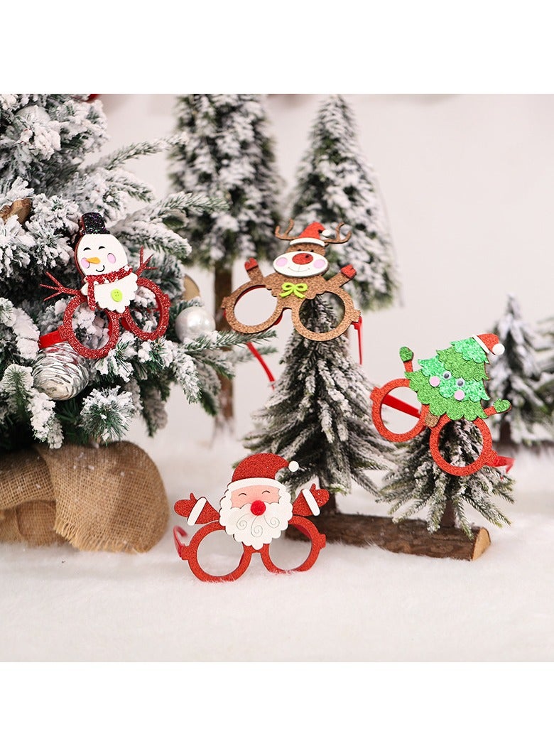 New Christmas Creative Decoration Cute Santa Claus Snowman Glasses Kindergarten Shopping Mall Party Dress up  - Image 2