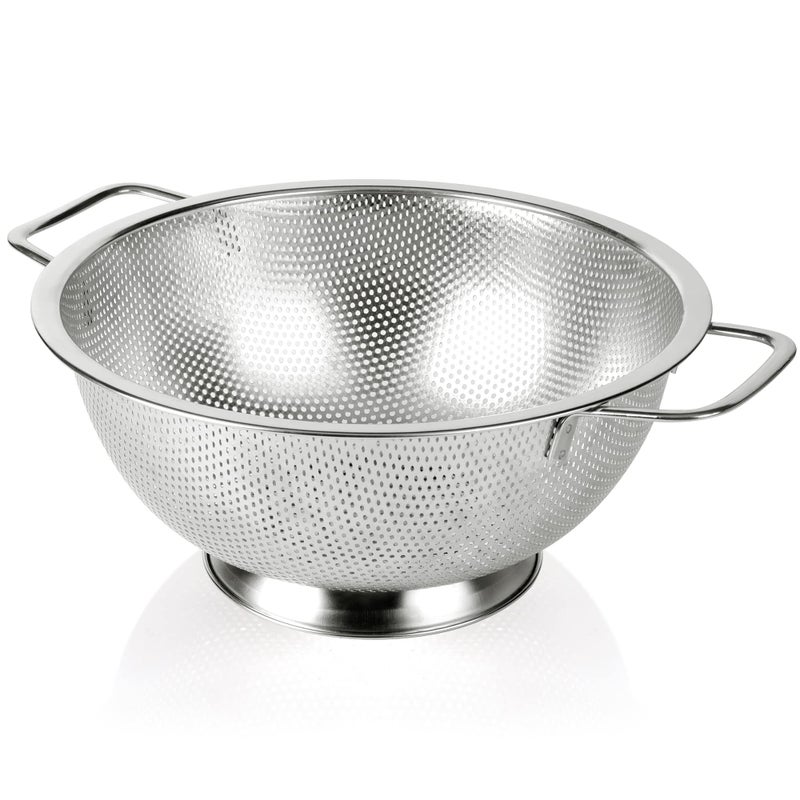 Gulex Colander Stainless Steel 5-Quart, Strainer for Kitchen Food, Dishwasher Safe - Image 1