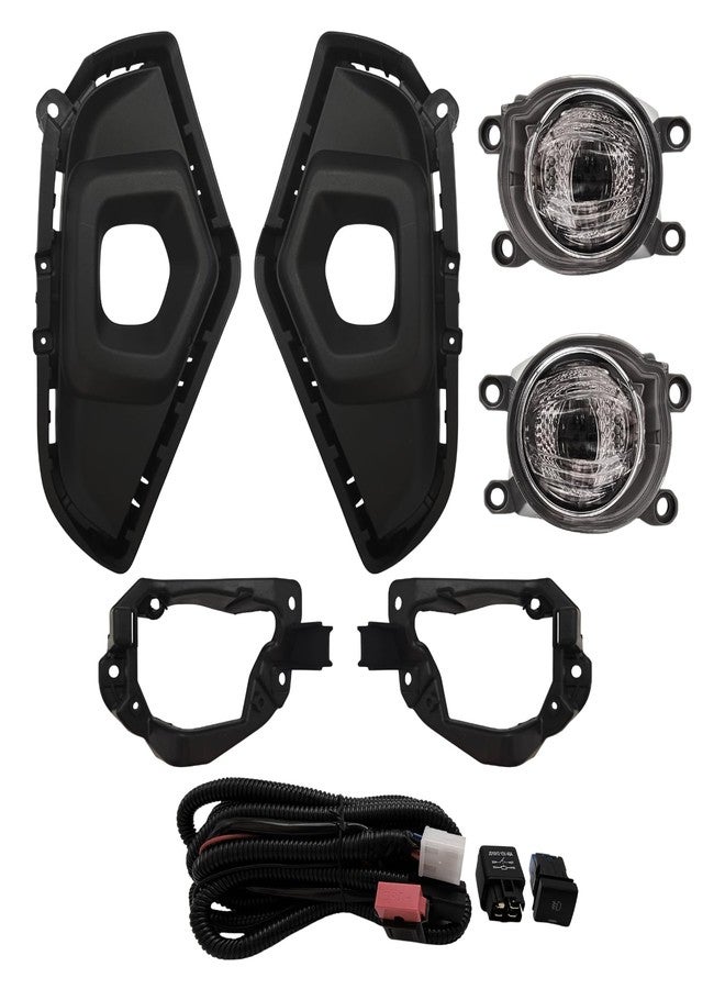 WILD BEAR LED Fog Lights Compatible with 2019 2020 2021 2022 2023 Toyota RAV4 1 Pair Fog Lamps with switch,harness Kit (Clear lens) - Image 1