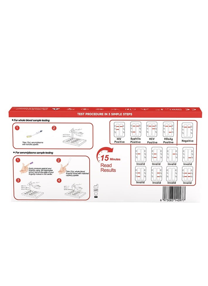 Dvot Multi-Disease Home Test Kit – HIV/HCV/HBsAg/Syphilis Antibody Detection, Laboratory-Grade Accuracy  - Image 3