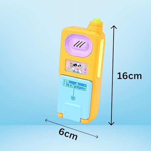 Crackles Light and Sound Pretend Play Flip Flap Musical Mobile Cell Phone for Kids, Toddlers, Cellphone Toy with Music, Ringtones, Birthday Party Favors and Gifts - Color as per Stock - Image 2