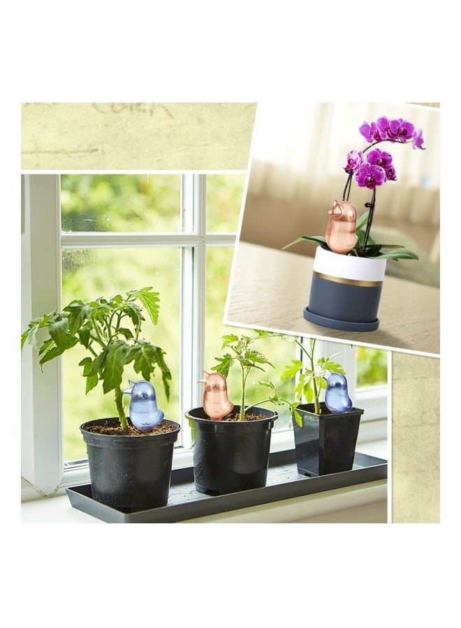 ميكسد 4 عبوات من مسامير السقاية الذاتية، كرات سقي النباتات الداخلية، مسامير الري التلقائي على شكل طائر، مسامير تيراكوتا ذاتية السقاية، أجهزة سقاية النباتات - Image 3