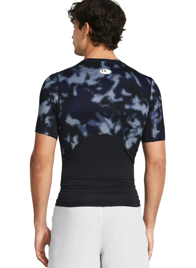 UNDER ARMOUR Heatgear Armour Printed Compression T-Shirt