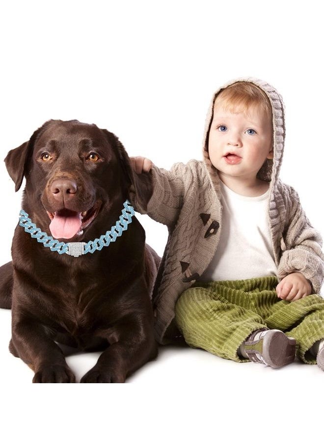 KOLODOGO - Metal Cuban Diamond Dog Chain Dog Training Chain with Secure Buckle Pet Collars for Large Medium Dogs - Image 1