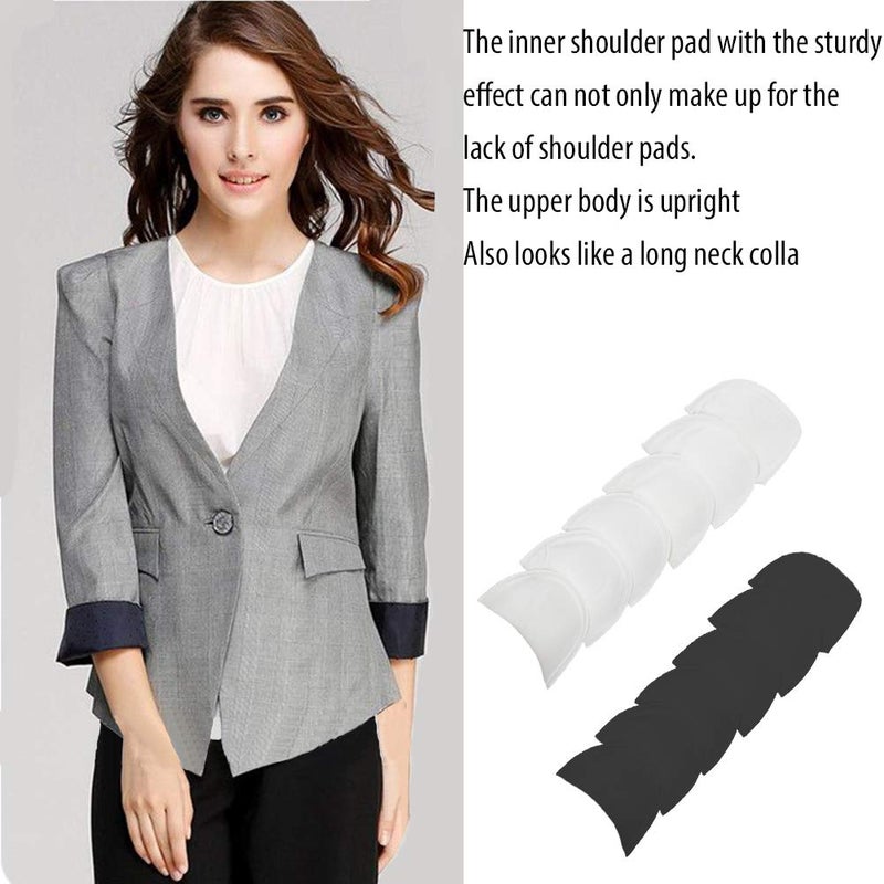 Jolbndcv 6 Pairs 1/2'' Shoulder Pads Sewing Set-in Shoulder Pads Foam Pads for Blazer T-Shirt Clothes - Image 5