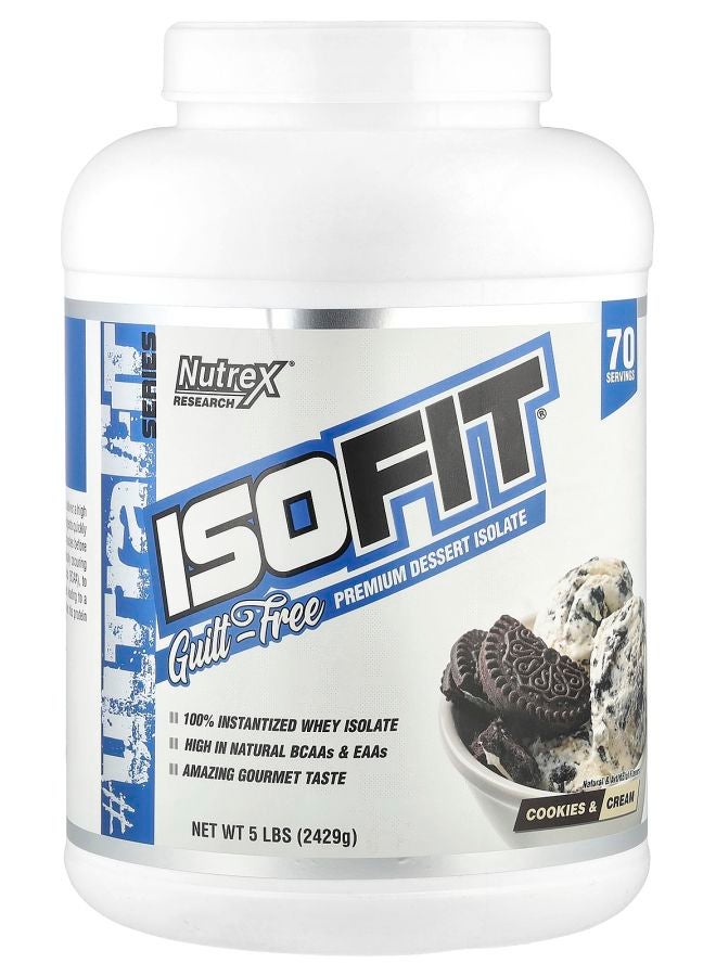 Nutrex Research IsoFit® Protein Cookies & Cream 5 lbs (2429 g) - Image 1