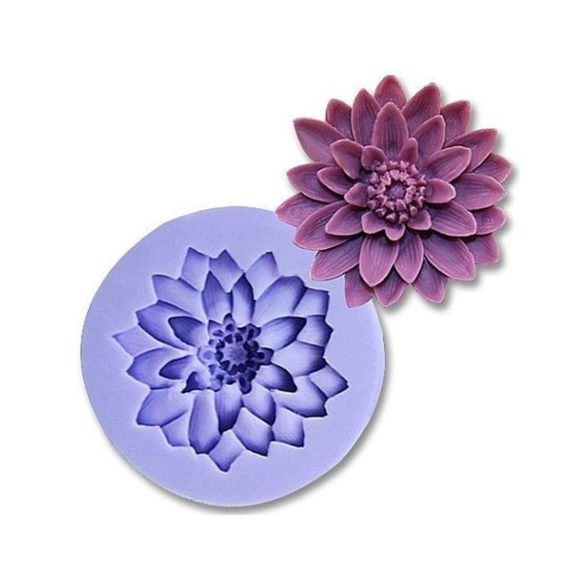 Skytail Skytail Lotus Flower Silicone Mould for Making Scented Candle Wax Waxmelts Aromatherapy Daisy Fondant Chocolate Candy Cake Decoration Cupcake Topper Gummy Jelly Cookie Sugarpaste Clay Soap Resin Molds 