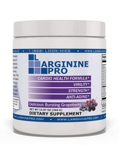 L-ARGININE PRO Larginine Supplement 5500Mg Of Larginine Plus 1100Mg Lcitrulline Powder (Grapeberry / 1 Jar)  - Image 1
