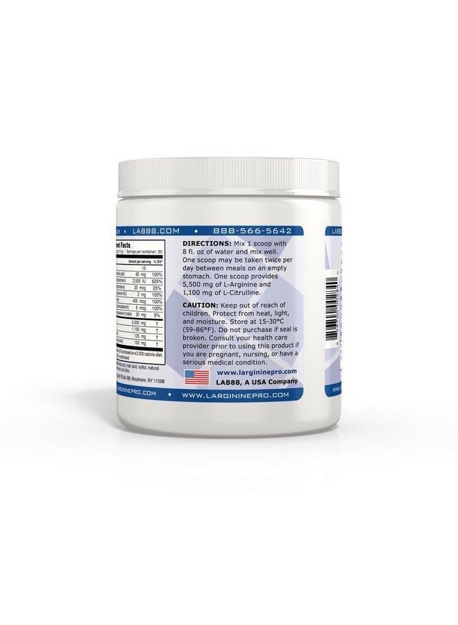 Larginine Supplement 5500Mg Of Larginine Plus 1100Mg Lcitrulline Powder (Grapeberry / 1 Jar)