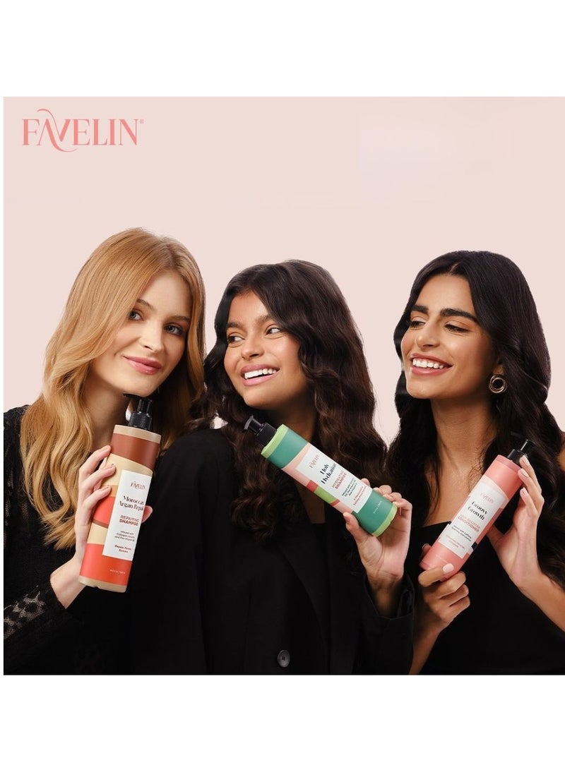 ڤاڨلين مجموعة الارجان رابير شامبو 500 مل + بلسم 500 مل + ماسك 500 مل + سيروم 75 مل + زيت للشعر 35 - Image 3