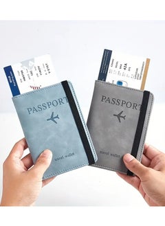 NIBEMINENT 1pc RFID Passport Holder, Thin Passport Wallet, Leather Surface, Multi Functional Wallet, Travel Passport Holder, Cute Card Holder  - Image 3