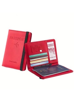 NIBEMINENT 1pc RFID Passport Holder, Thin Passport Wallet, Leather Surface, Multi Functional Wallet, Travel Passport Holder, Cute Card Holder  - Image 2