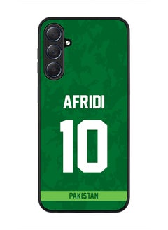 Cover for Samsung Galaxy M54 5G Case, Rugged Black Slim Fit Soft Flexible Thin Protective Phone Cases - Player Name - AFRIDI, Jersey Number- 10